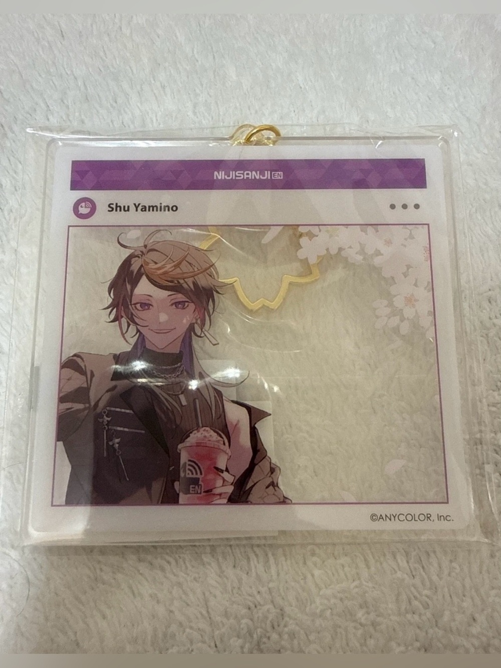 Nijisanji EN NijiEN Shu Yamino Sakura Bloom Goods 2022 keychain NEW